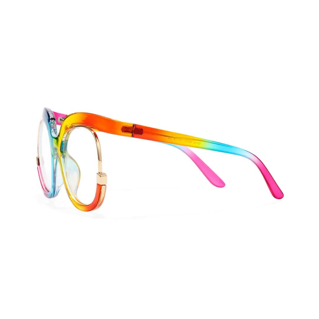Side view of Hana colorful square pc eyeglasses SR0042502 in multicolor
