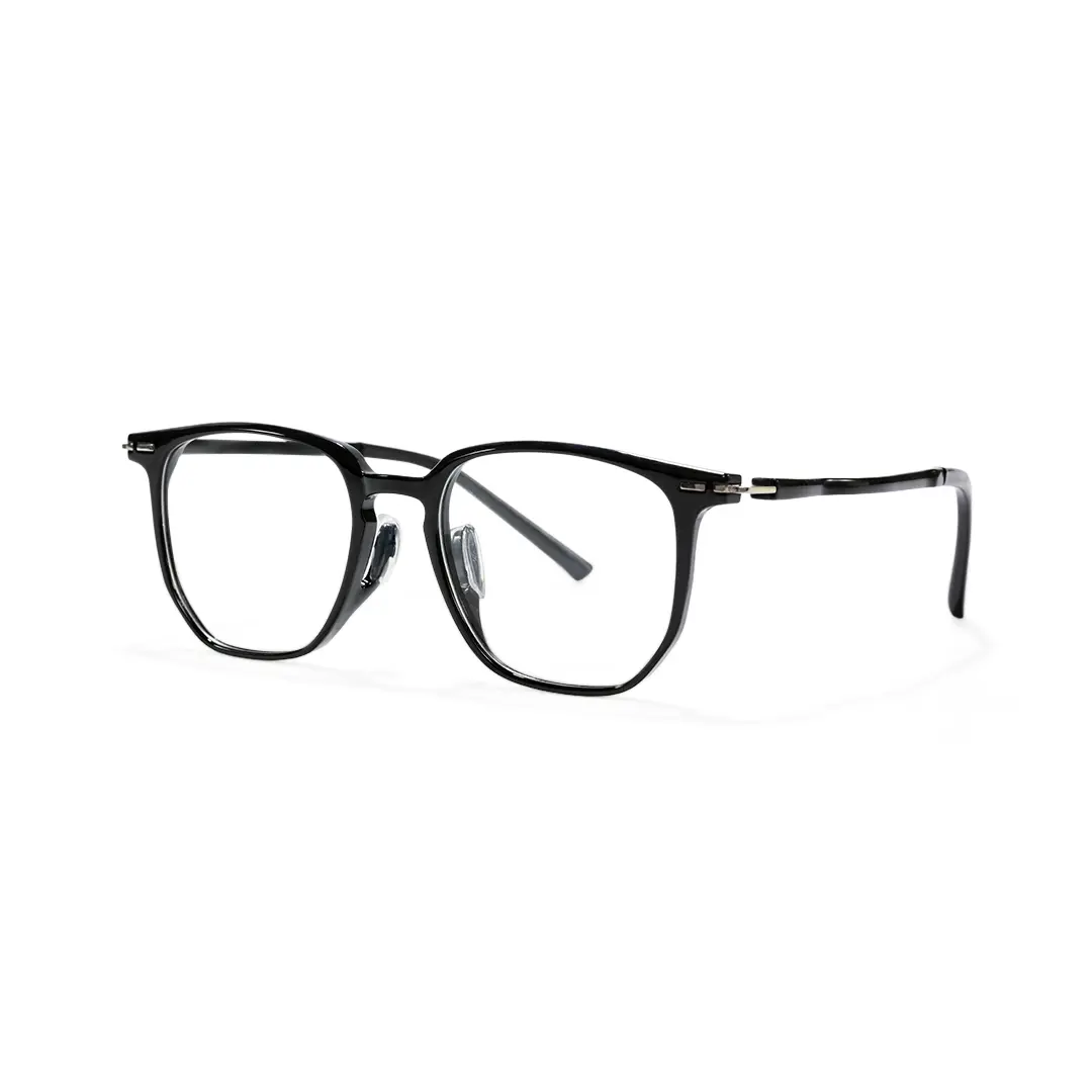 Angle view of Benny square tr90 eyeglasses SR0042508 in black