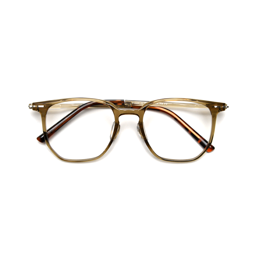 Front folded view of Benny square tr90 eyeglasses SR0042508 in green