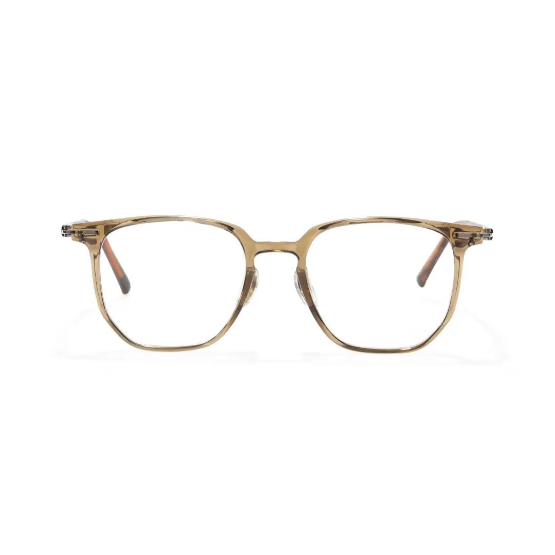 Front view of Benny square tr90 eyeglasses SR0042508 in green