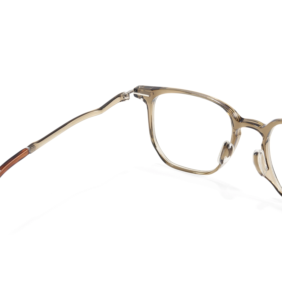 Spring hinge detail of Benny square tr90 eyeglasses SR0042508 in green
