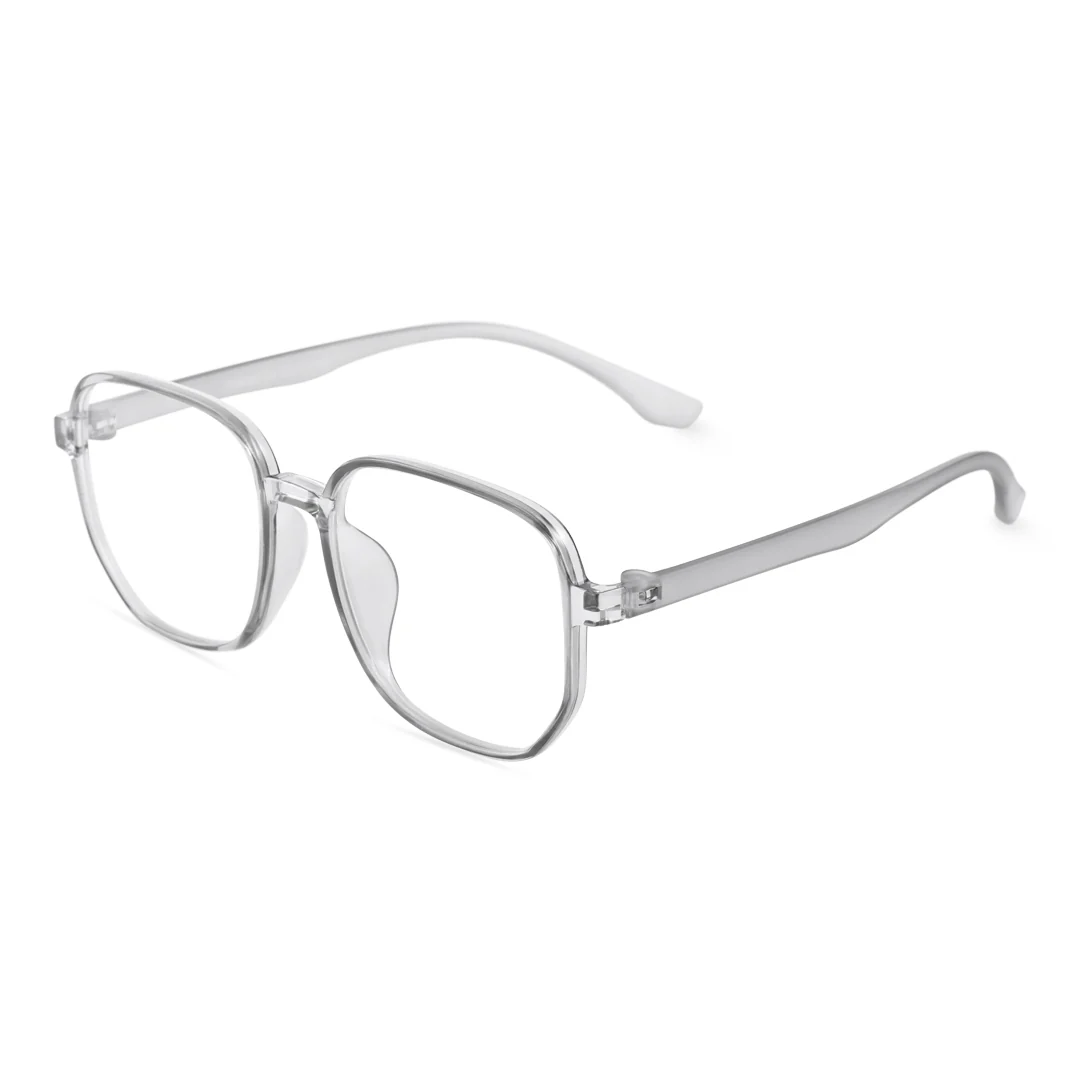 Angle view of Ckley square tr90 eyeglasses SR0052410 in grey