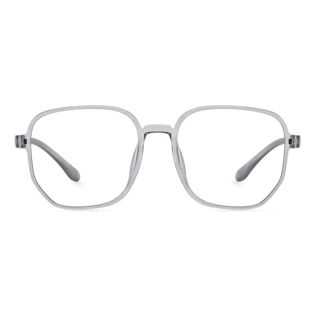 Front view of Ckley vintage square tr90 eyeglasses SR0052410 in grey