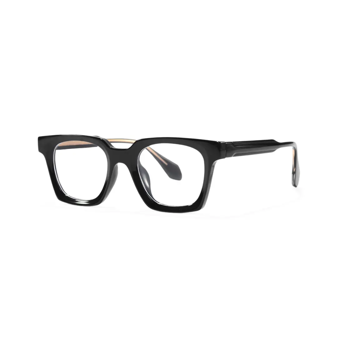 Angle view of Devon square tr90 eyeglasses SR0052507 in black