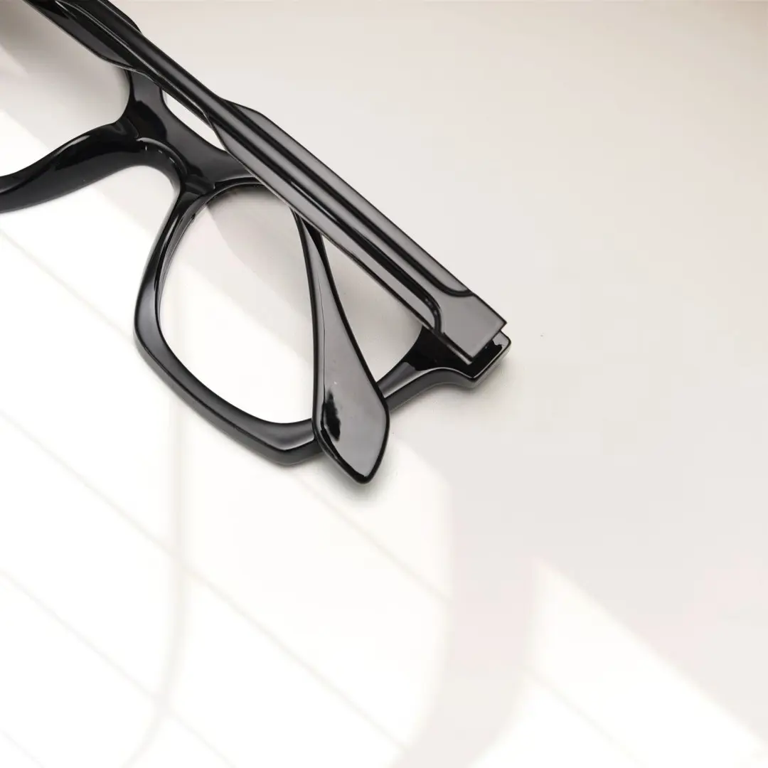 Back folded view of Devon square tr90 eyeglasses SR0052507 in black