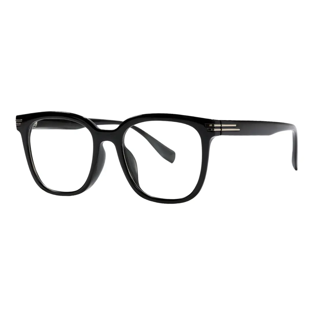 Angle view of Hadley square tr90 eyeglasses SR0052508 in black