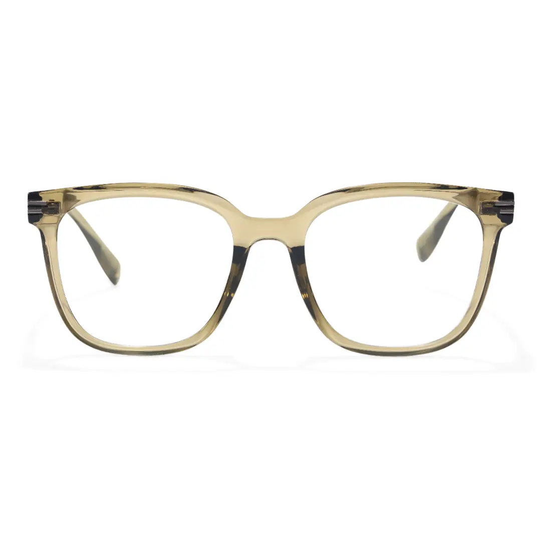 Front view of Hadley square tr90 eyeglasses SR0052508 in green