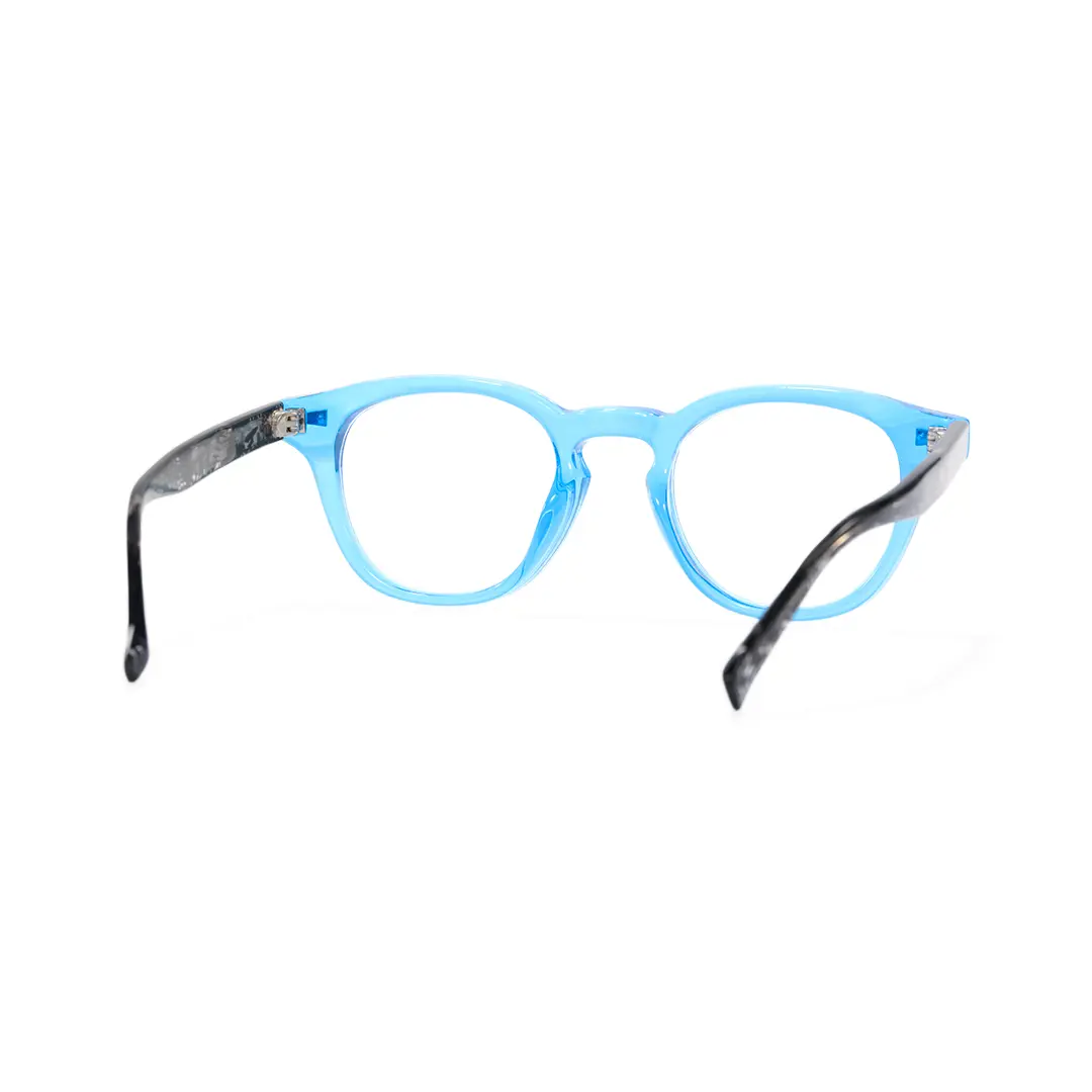 Back view of Skyler square tr90 eyeglasses SR0062507 in blue