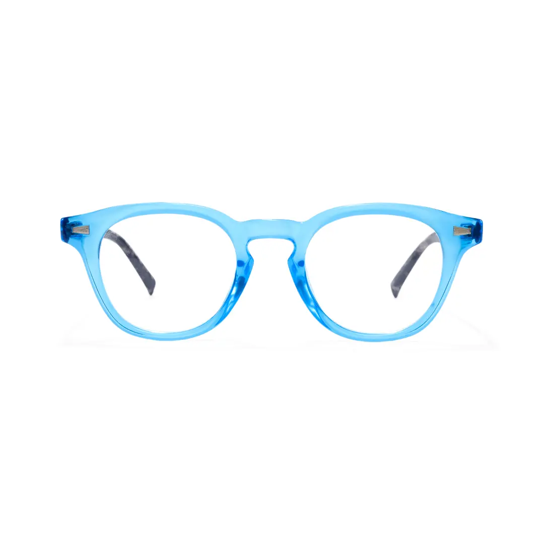 Front view of Skyler square tr90 eyeglasses SR0062507 in blue
