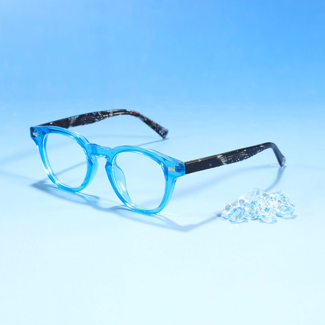 Scene view of Skyler square tr90 eyeglasses SR0062507 in blue