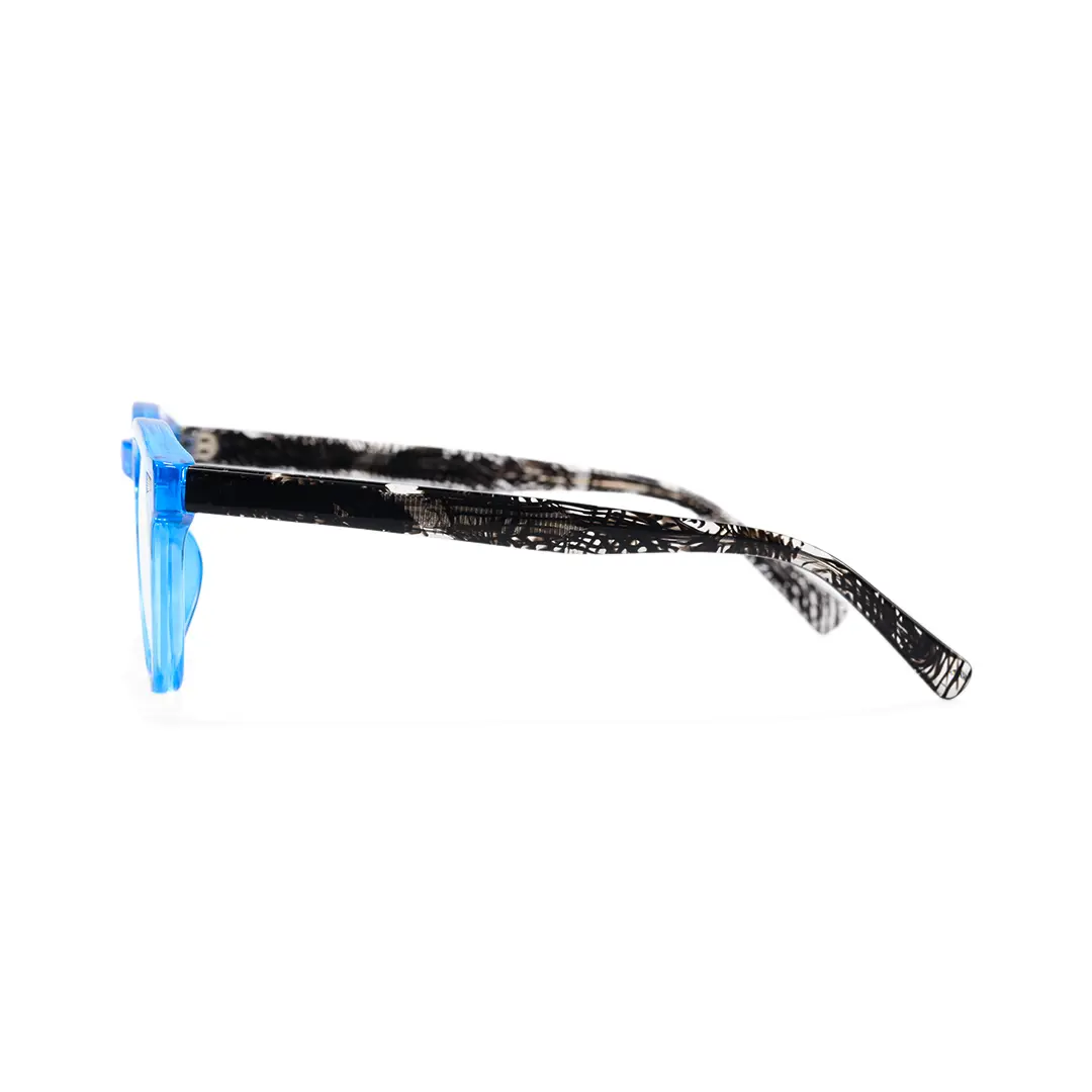 Side view of Skyler square tr90 eyeglasses SR0062507 in blue