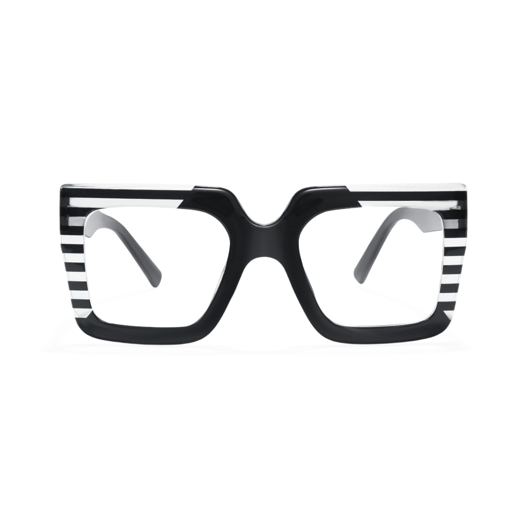 Front view of Cerys fashion square tr90 eyeglasses SR0072509 in two-tone