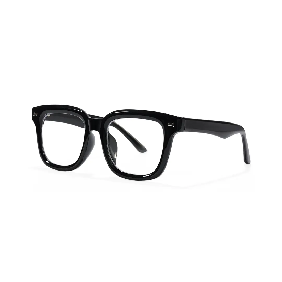 Angle view of false square tr90 eyeglasses SR0082508 in black