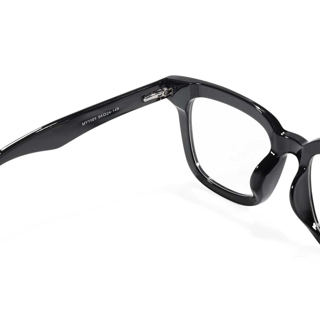 Hinge detail of false square tr90 eyeglasses SR0082508 in black