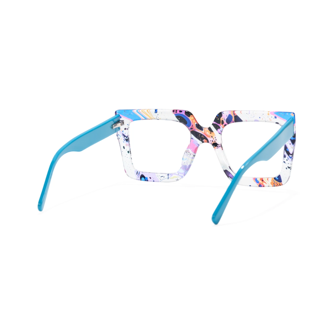 Back view of Veraine square tr90 eyeglasses SR0082509 in multicolor