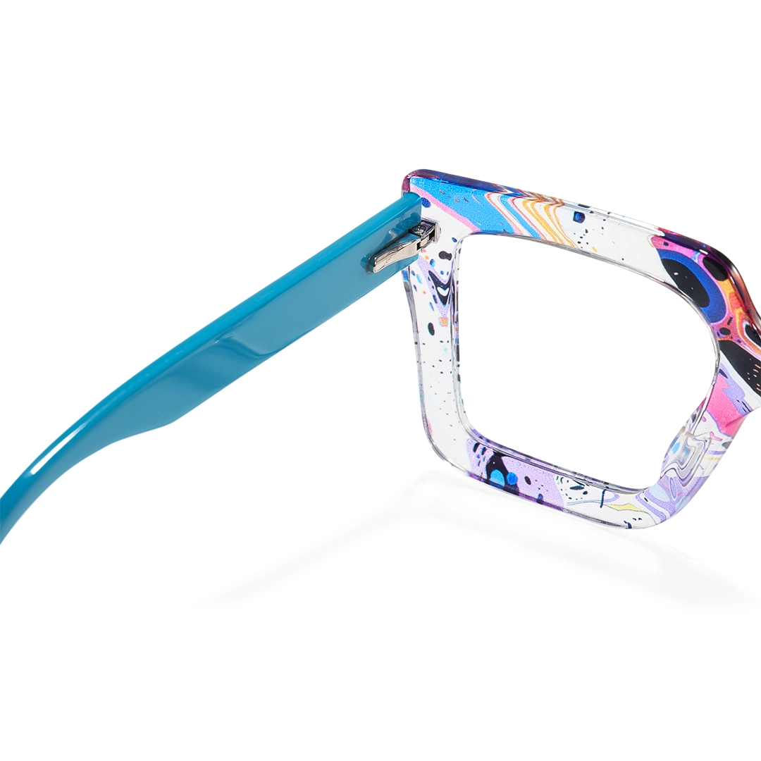 Hinge detail of Veraine square tr90 eyeglasses SR0082509 in multicolor