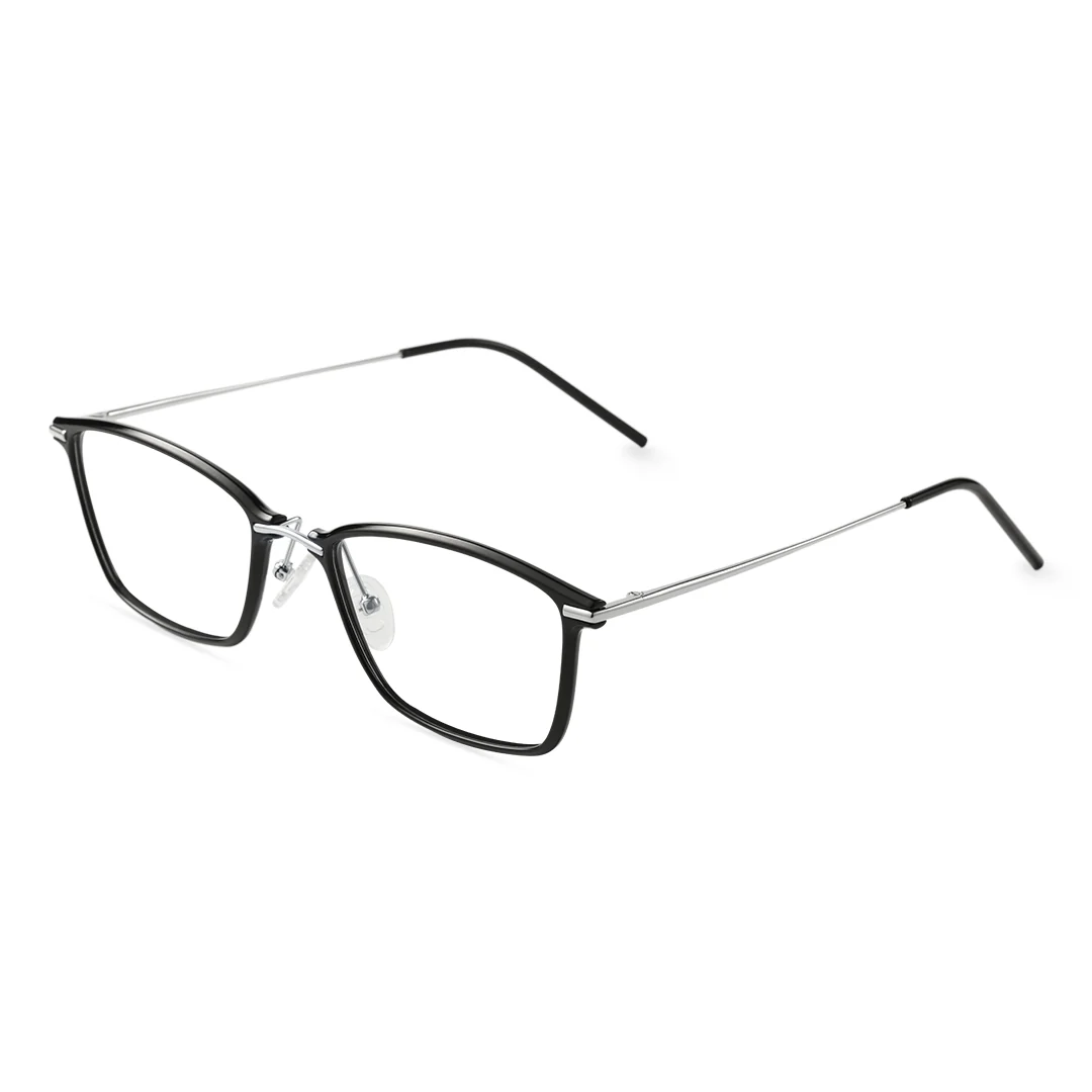 Angle view of Valoe square tr90 eyeglasses SR0092409 in black