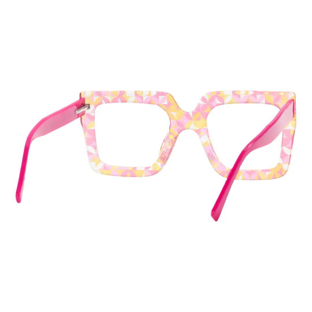 Back view of Lilwen square tr90 eyeglasses SR0092509 in two tone