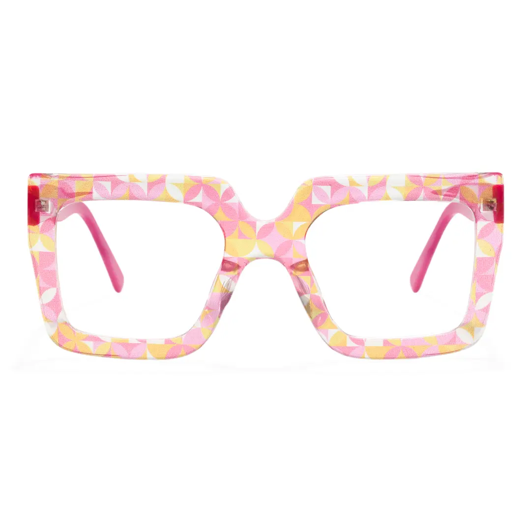 Front view of Lilwen square tr90 eyeglasses SR0092509 in two tone