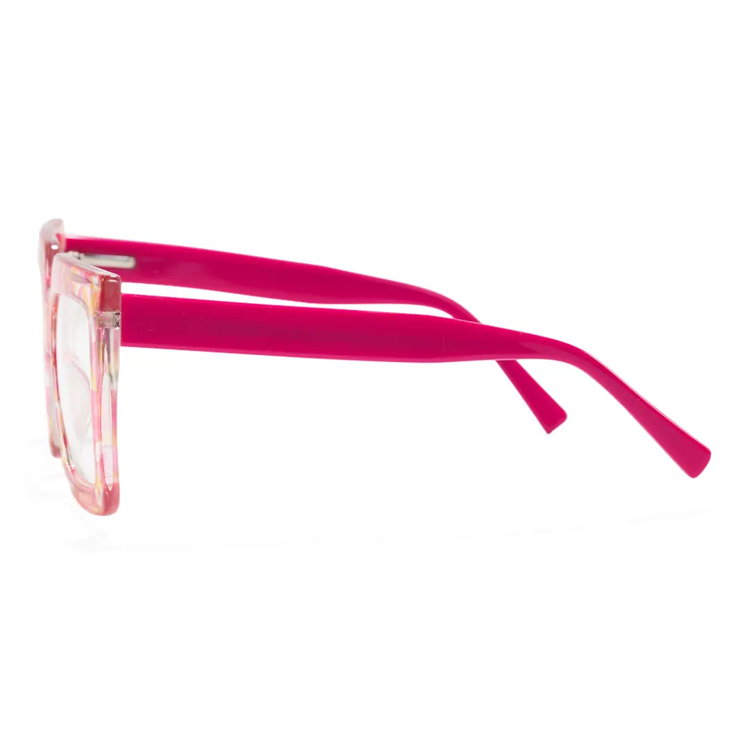 Side view of Lilwen square tr90 eyeglasses SR0092509 in two tone