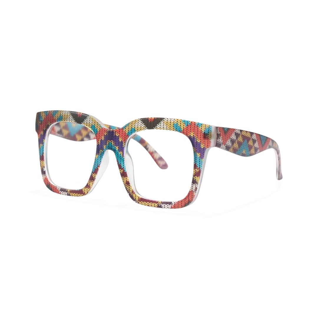 Angle view of Thora square tr90 eyeglasses SR0102509 in multicolor