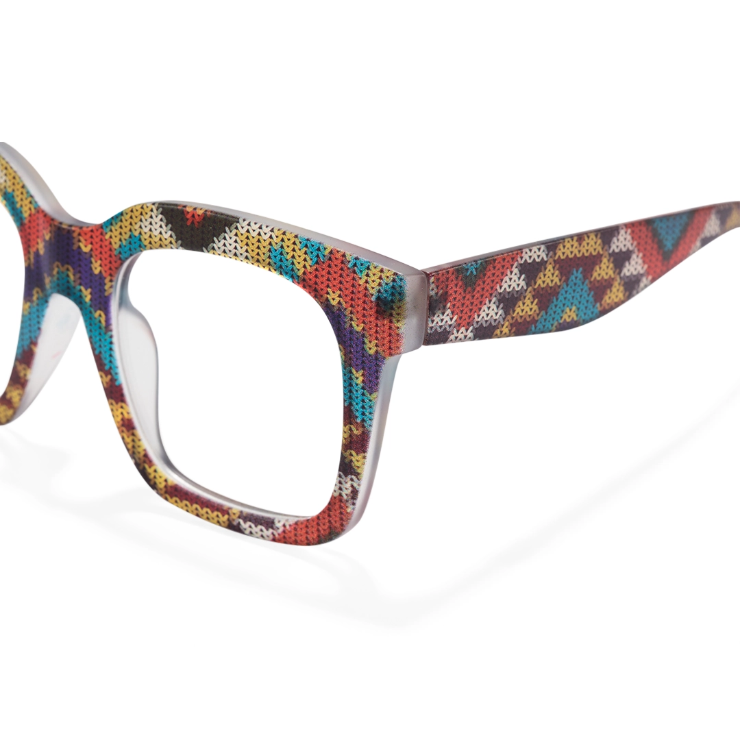 End piece detail of Thora square tr90 eyeglasses SR0102509 in multicolor