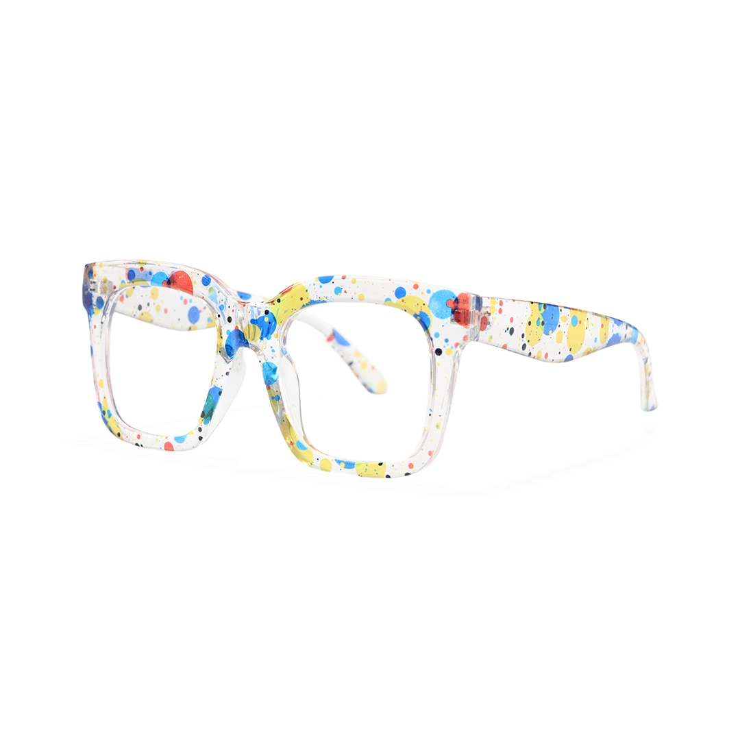 Angle view of Odette square tr90 eyeglasses SR0112509 in multicolor