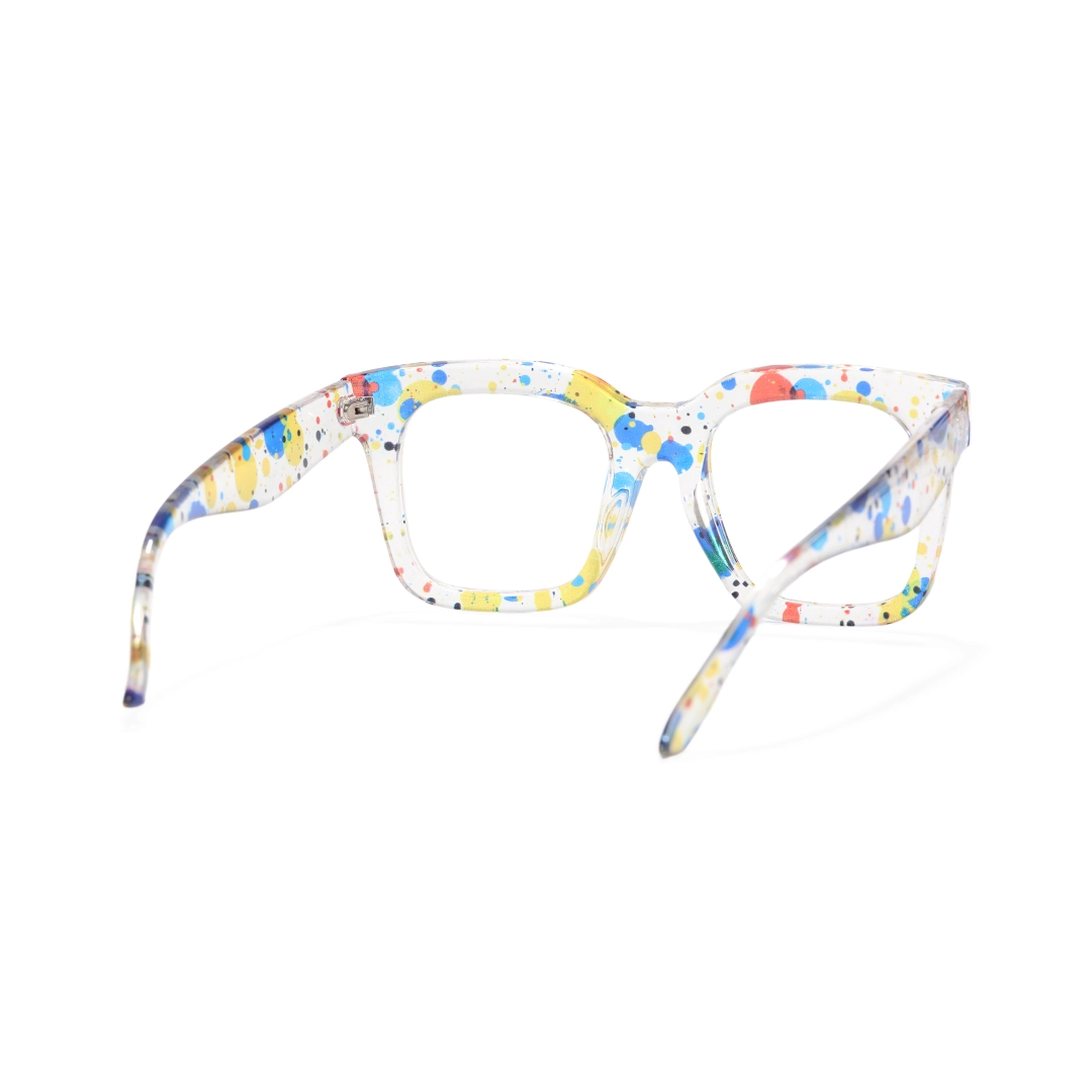 Back view of Odette square tr90 eyeglasses SR0112509 in multicolor