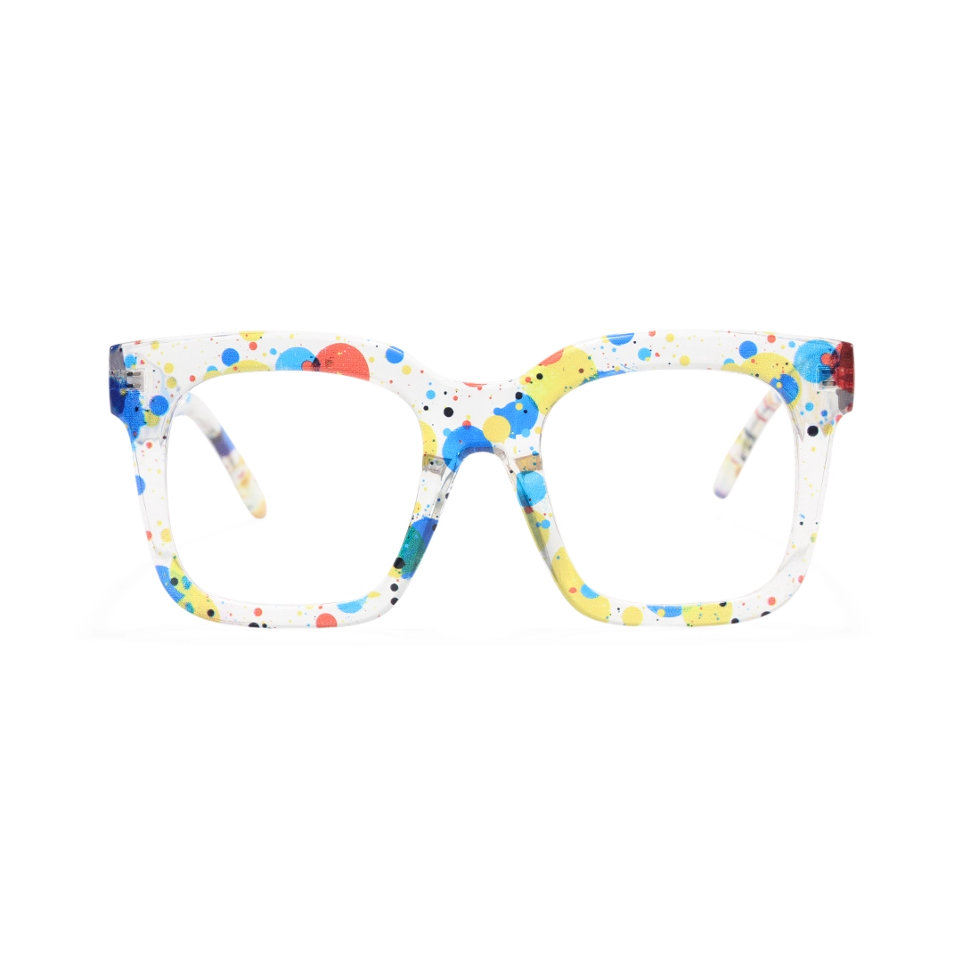 Front view of Odette square tr90 eyeglasses SR0112509 in multicolor