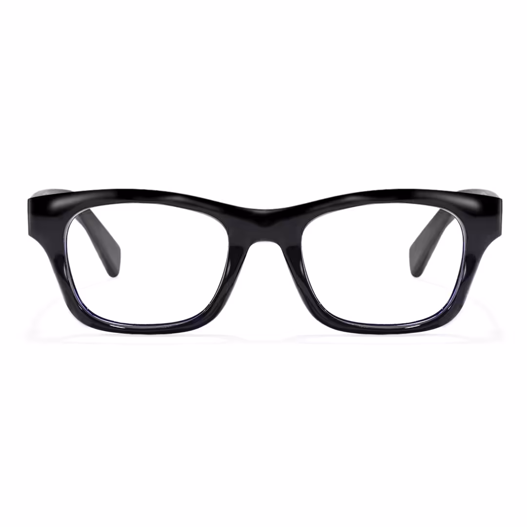 Front view of Jael square tr90 eyeglasses SR0122605 in black