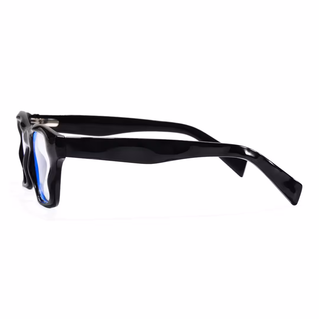 Side view of Jael square tr90 eyeglasses SR0122605 in black