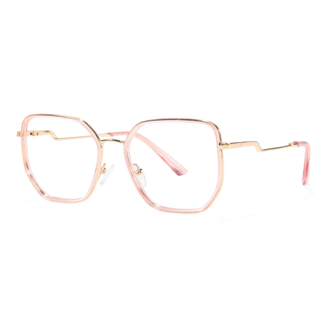 Angle view of Jimmy square tr90 eyeglasses SR0132209 in pink