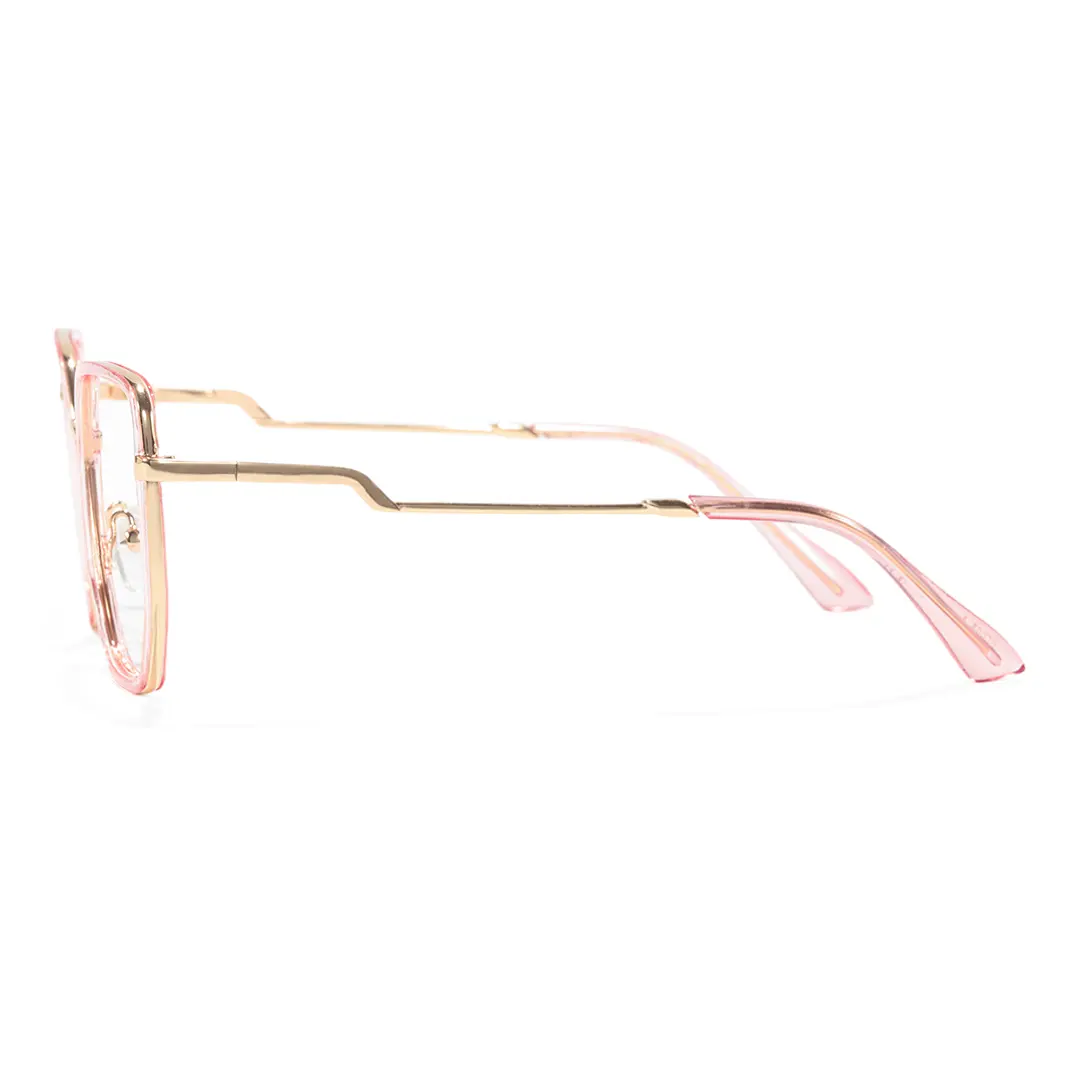 Side view of Jimmy square tr90 eyeglasses SR0132209 in pink