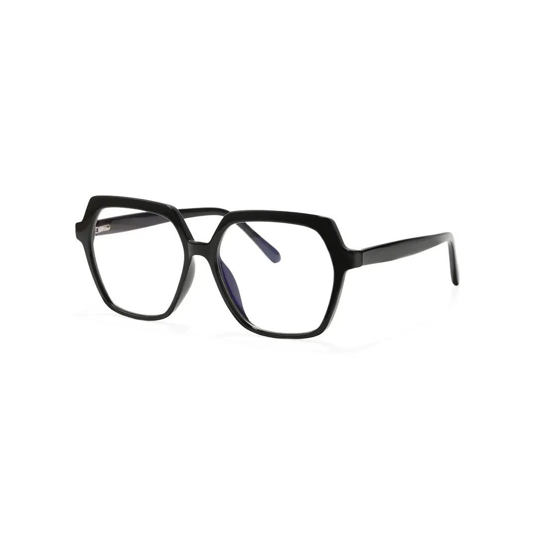 Angle view of Zoran square tr90 eyeglasses SR0132502 in black