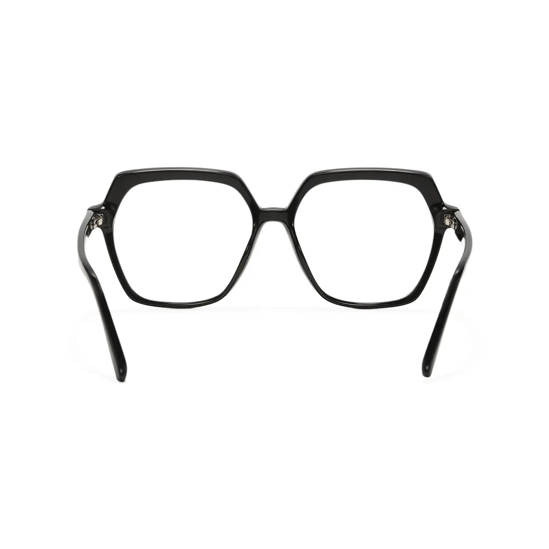 Back view of Zoran square tr90 eyeglasses SR0132502 in black