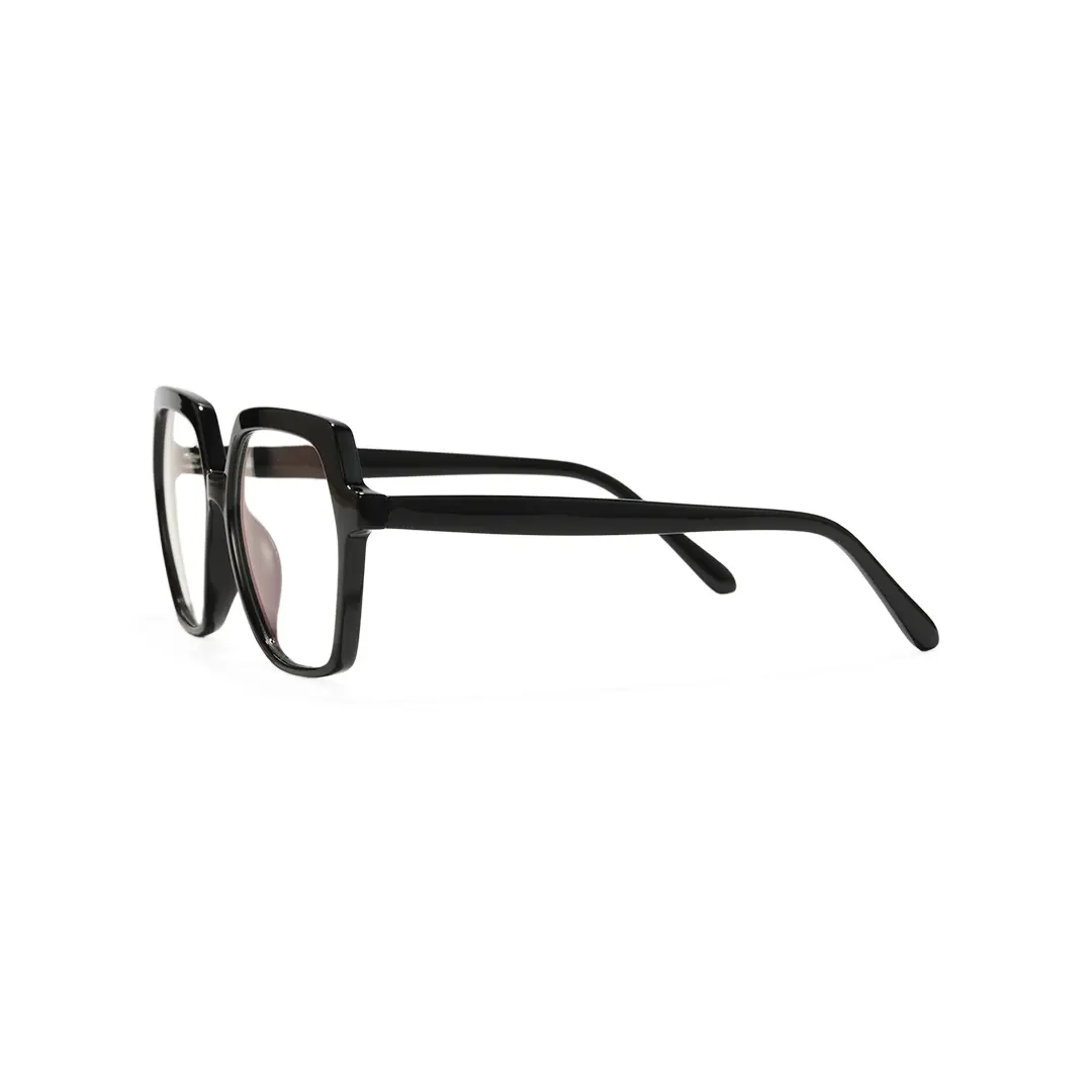 Side view of Zoran square tr90 eyeglasses SR0132502 in black