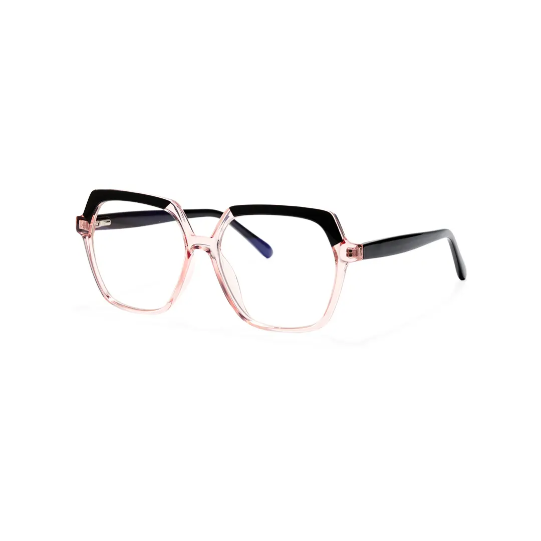 Angle view of Zoran square tr90 eyeglasses SR0132502 in pink