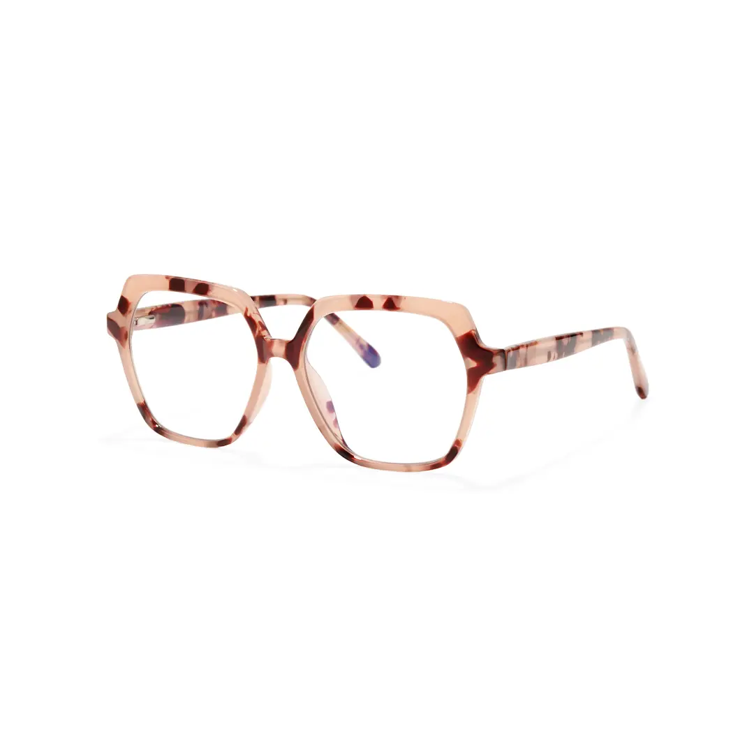 Angle view of Zoran square tr90 eyeglasses SR0132502 in tortoise