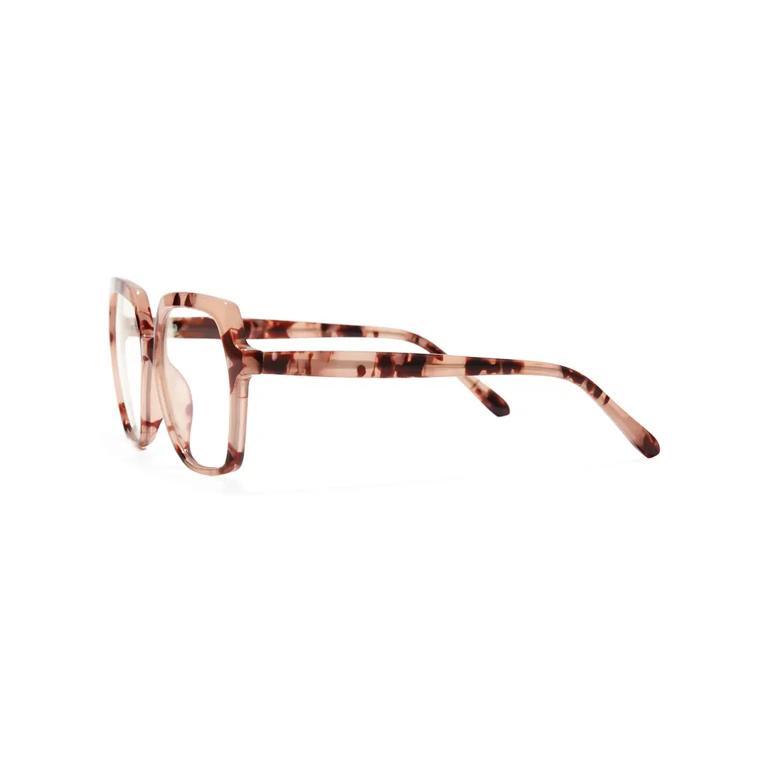 Side view of Zoran square tr90 eyeglasses SR0132502 in tortoise