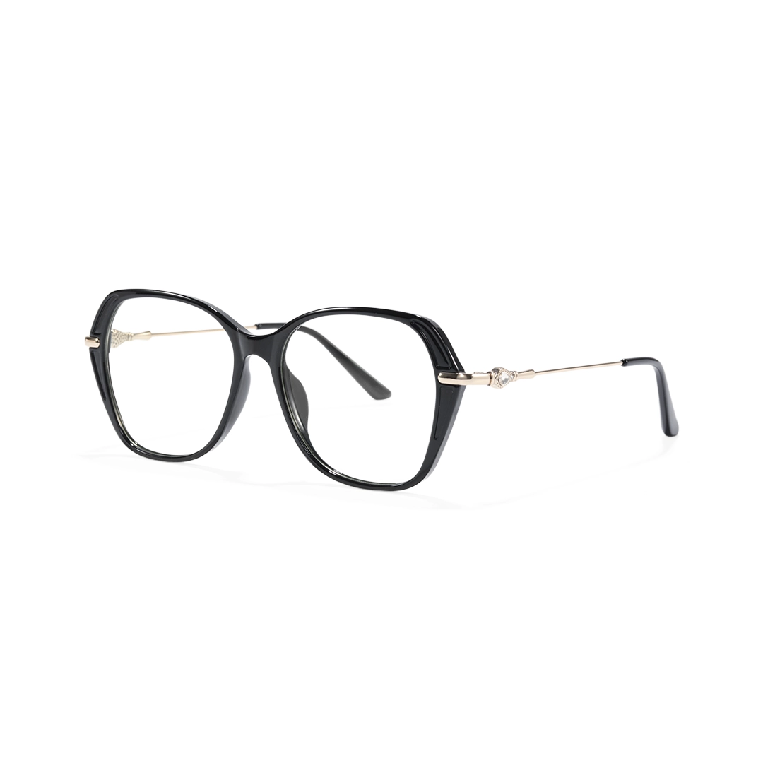 Angle view of Kaelis square tr90 eyeglasses SR0132509 in black