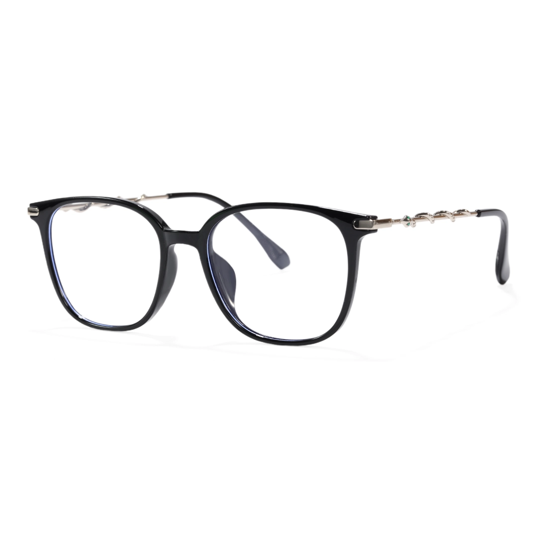 Angle view of Parnell square tr90 eyeglasses SR0162601 in black