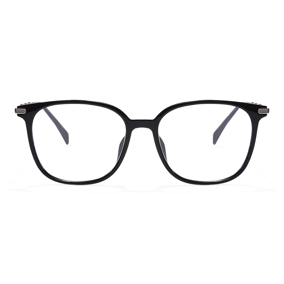 Front view of Parnell square tr90 eyeglasses SR0162601 in black