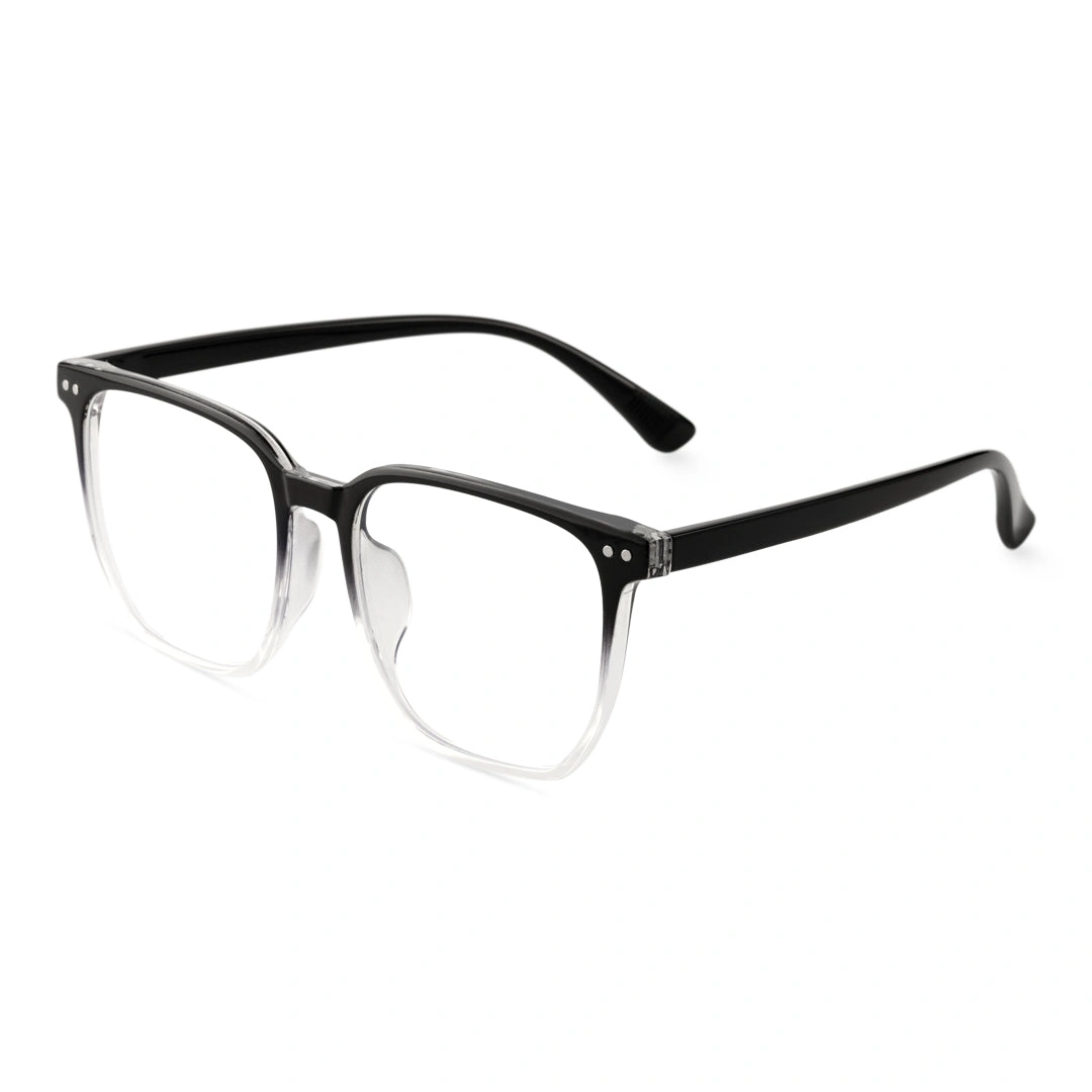 Angle view of Ezekiel square tr90 eyeglasses SR0172409 in blackclear