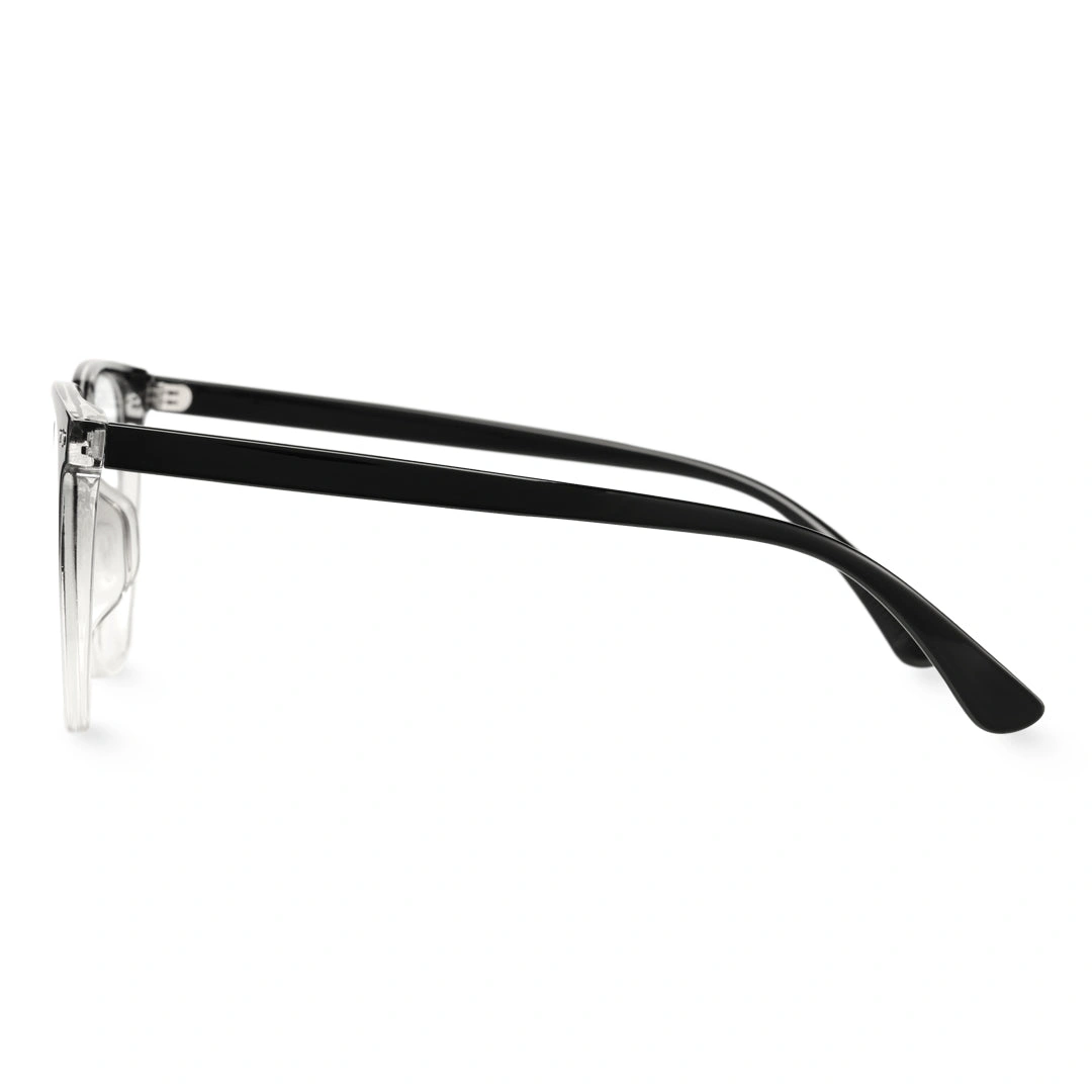 Side view of Ezekiel square tr90 eyeglasses SR0172409 in blackclear