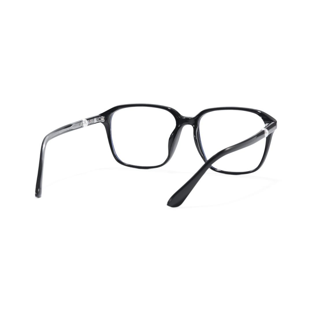 Back view of Rowena square tr90 eyeglasses SR0182509 in black