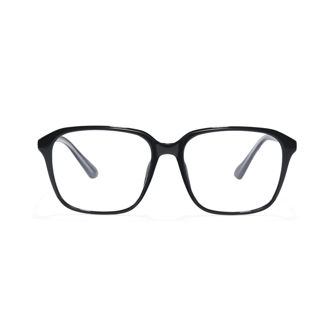 Front view of Rowena square tr90 eyeglasses SR0182509 in black