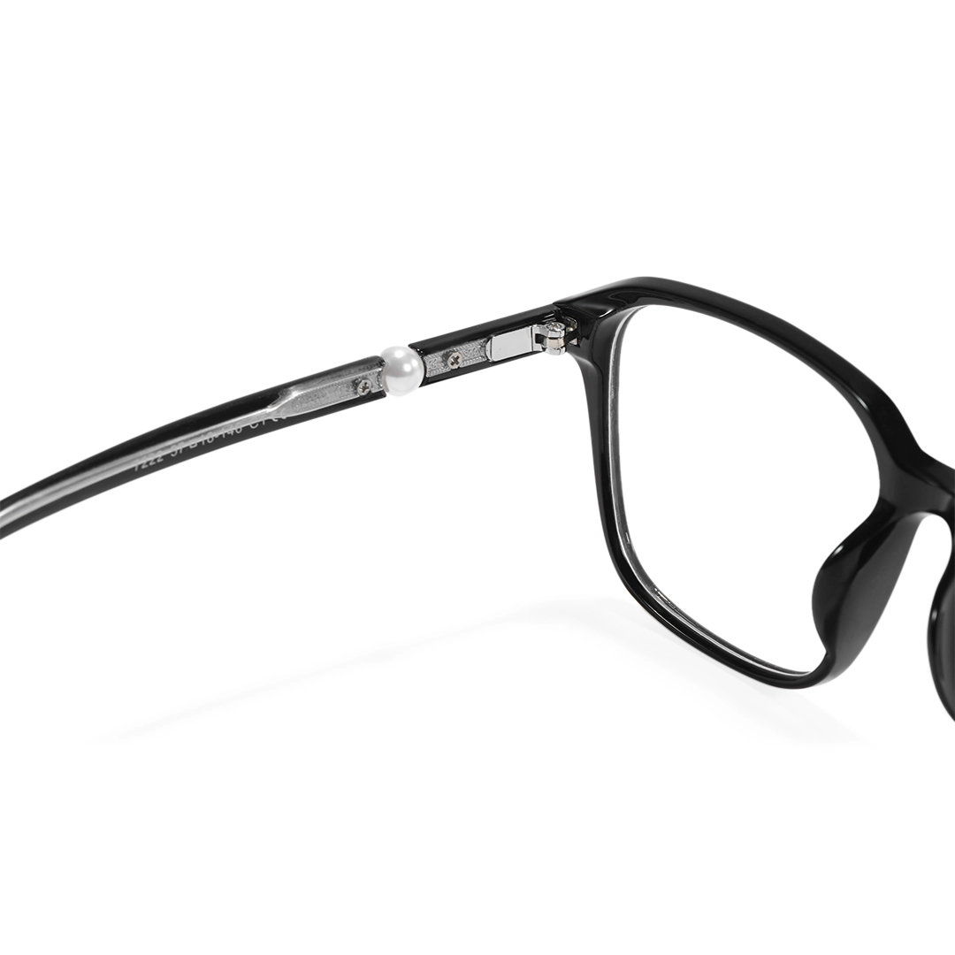 Hinge detail of Rowena square tr90 eyeglasses SR0182509 in black