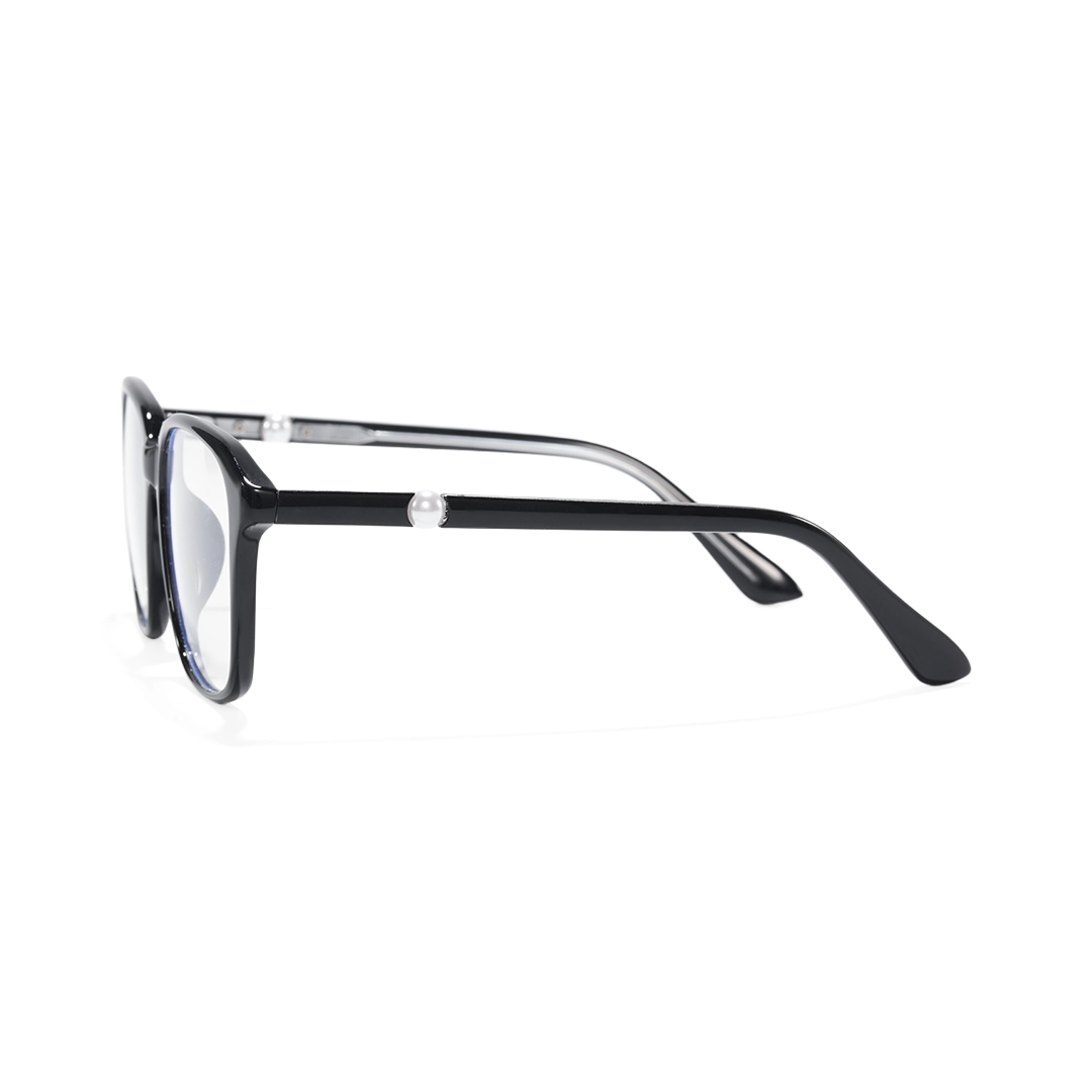Side view of Rowena square tr90 eyeglasses SR0182509 in black