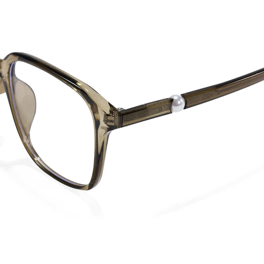 End piece detail of Rowena square tr90 eyeglasses SR0182509 in green