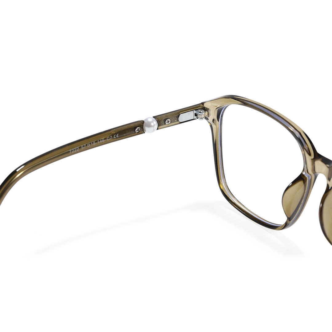 Hinge detail of Rowena square tr90 eyeglasses SR0182509 in green